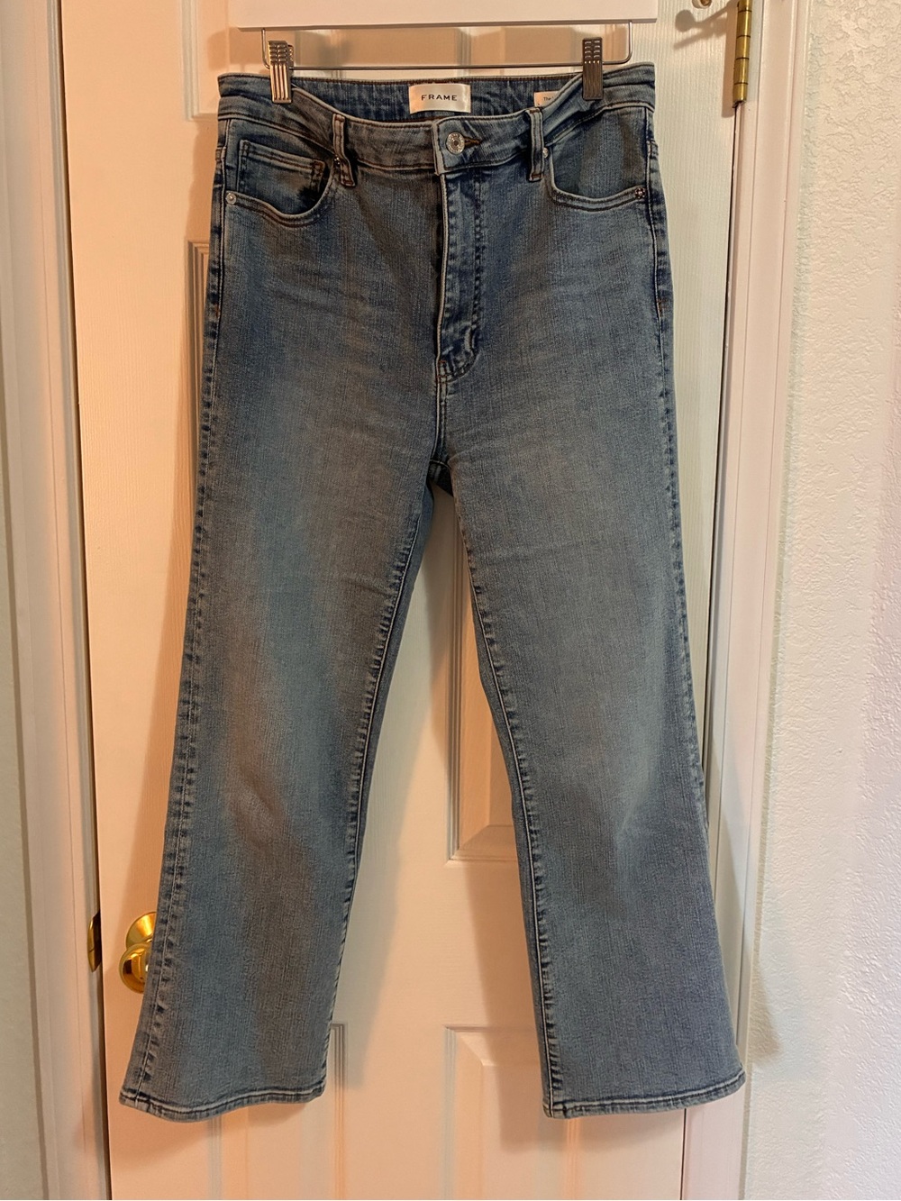 Frame The Reboot Crop High-Rise Flare Jeans